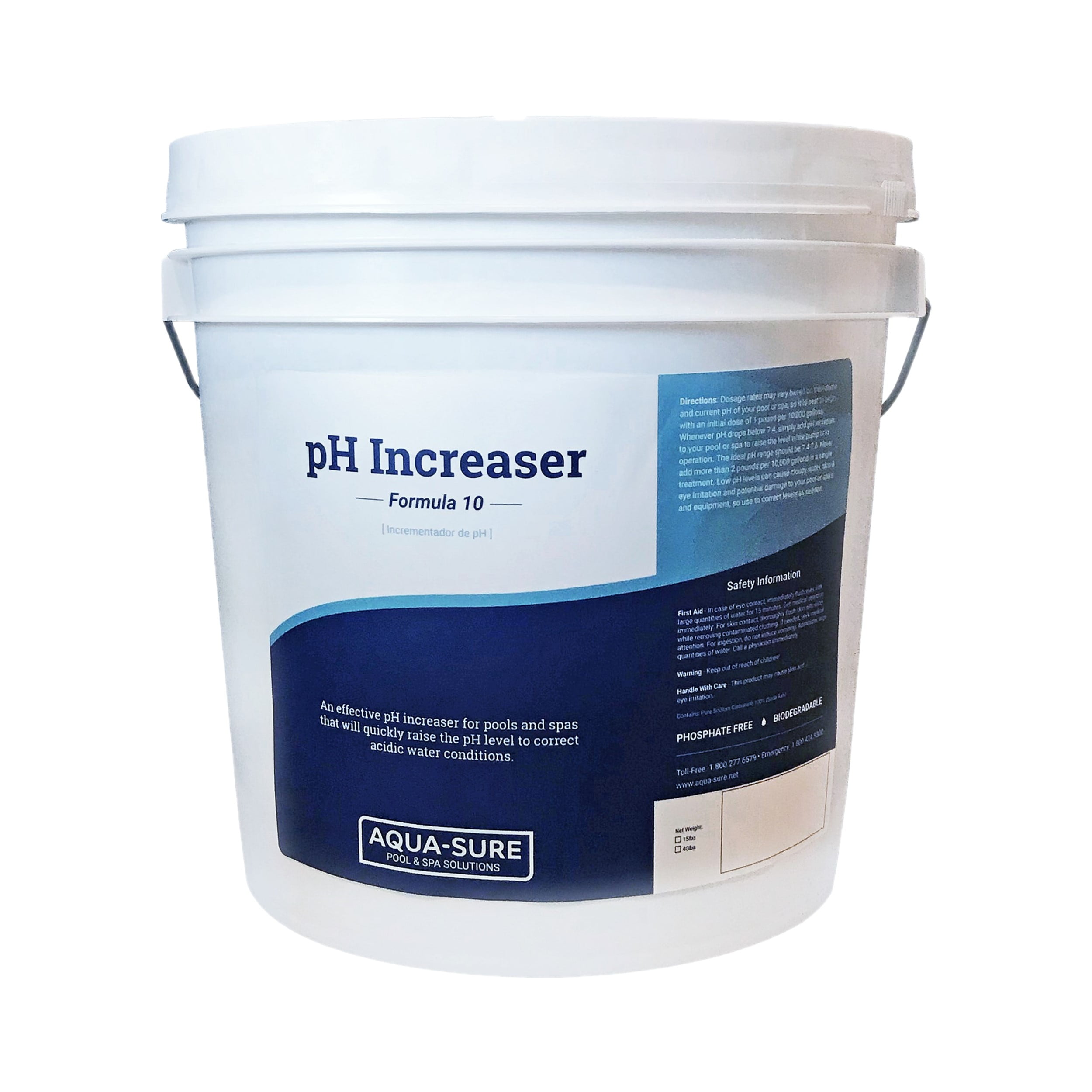 AQUA-SURE Pool & Spa pH Increaser (Pure Sodium Carbonate, Soda Ash ...