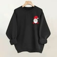 thumbnail image 2 of Under 10 dollars! Womens Christmas Sweatshirts Funny Santa Claus Simple Printed Pullover Tops Loose Fit Long Sleeve Xmas Sweatshirts, 2 of 6