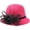 Rose, variant on Women Warm Wool Felt Church Cloche Cap Bucket Hat Bowler Hats with Flower Trim