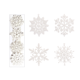 thumbnail image 1 of FloreceBien 40 adornos de copo de nieve con purpurina, copos de nieve de plástico, decoración colgante de Navidad para decoración de árbol de Navidad, 1 of 5