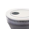 thumbnail image 3 of Escurridor, centrifugador y colador de ensaladas plegable y ahorrador de espacio de 4 cuartos para preparar ensaladas y lavar alimentos, color gris, 3 of 5