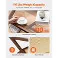 thumbnail image 3 of VEVOR Rattan Coffee Table, Z-Shaped Rattan Woven Bamboo Coffee Table with Tempered Glass Top, 47” Modern Boho Storage Coffee Table with Natural Bamboo Legs, for Living Room, Bedroom & Small Spaces, 3 of 9