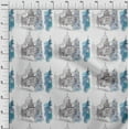 thumbnail image 3 of oneOone Viscose Jersey Teal Blue Fabric Monuments Travel Sewing Fabric By The Yard Printed Diy Clothing Sewing Supplies 60 Inch Wide, 3 of 5
