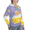 thumbnail image 6 of Sikiie Corgi Washing in Bathtub Women's Casual Hoodies Long Sleeve Lightweight Pullover Tops Loose Sweatshirt-Large, 6 of 7