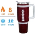 thumbnail image 5 of 40 oz Boy Football Water Bottle Gifts Tumbler with Handle Straw Lid 40oz Football Lover Gift Double Stainless Steel Insulated Football Cup Travel Coffee Mug Football Water Bottles for Boys, 5 of 6