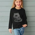 thumbnail image 5 of Ugoldhm Girls Boys Casual Tops Crewneck Cute Cat Print Tunic Tees Fall Trendy Long Sleeve Shirts, 5 of 5