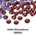 thumbnail image 3 of Uxcell Hotfix Rhinestones Flatback Crystal Glass Gems for Crafts Clothes DIY Decoration 288Pcs Deep Red, 3 of 5