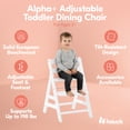 thumbnail image 2 of hauck Alpha+ Grow Along Seat, Adjustable Wooden Booster with Bumper Bar, Beechwood, White, 2 of 6