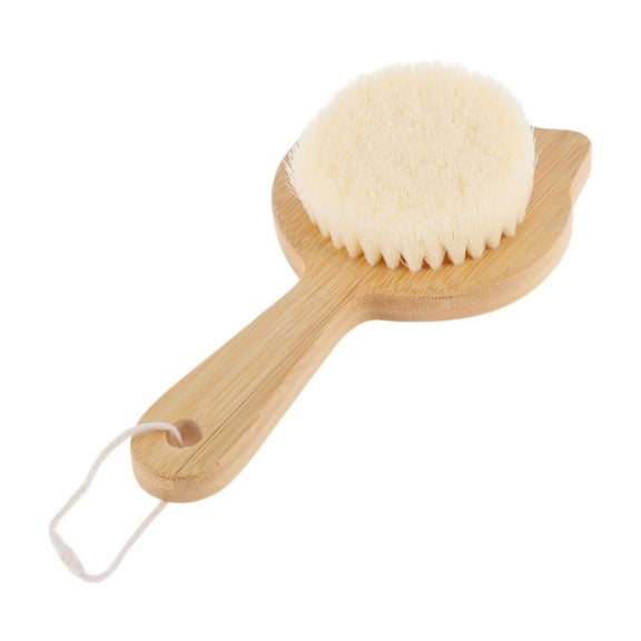 Unique Bargains 1 Pc shower brush Body Scrubber for Bathroom 6.29"x3.14"x1.18" Yellow