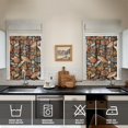 thumbnail image 4 of Mushroom (22) Kitchen Curtains - Vintage Tier Curtains for Bathroom Living RV Rod Pocket Window Drapes 36 Inch 2 Panels Set 28"x36" Window Treatment Tiers, 4 of 4