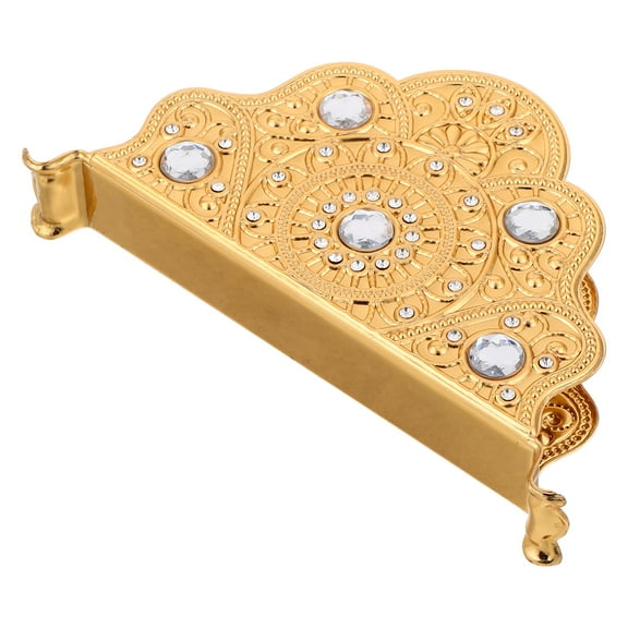 Vintage Gold Rhinestone Napkin Holder Elegant Metal Tissue Paper Dispenser Freestanding Vertical Guest Towel Stand for Home, Bar, and Restaurant