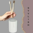 thumbnail image 6 of Pure Matte White Bathroom Tumbler - Polyresin Toothbrush Holder, Contemporary Style for Elegant Bathrooms, 6 of 7