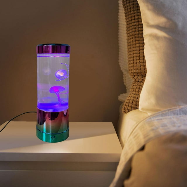 Lámpara de medusa con alimentación USB para niños, padres, luz de noche, lámpara de escritorio para dormitorio, restaurantes, cumpleaños, oficina, 9x9x255cm