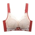 thumbnail image 2 of Kojanyu Lace-Trimmed Push-Up Wireless Bra - Women's Bra Soild Wire Free Underwear One-Piece Bra Everyday Underwear Everyday Lightly Padded T-Shirt Bra, 2 of 7