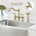 thumbnail image 5 of WOWOW Vantge Kitchen Faucet Brass with Side Sprayer, 4 Hole Kitchen Faucet 2 Handle  Centerset Faucet, 5 of 7