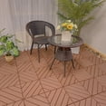 thumbnail image 6 of 44 Pack Plastic Interlocking Deck Tiles, 11.8"x11.8" Patio Deck Tiles, Waterproof Patio Floor Decking Tiles All Weather Use, for Porch Poolside Balcony Backyard, 6 of 6
