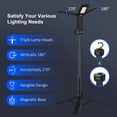 thumbnail image 4 of Lámpara LED de trabajo PARTPHONER recargable de 2500 lm con soporte de 8 Ah, 4 of 7