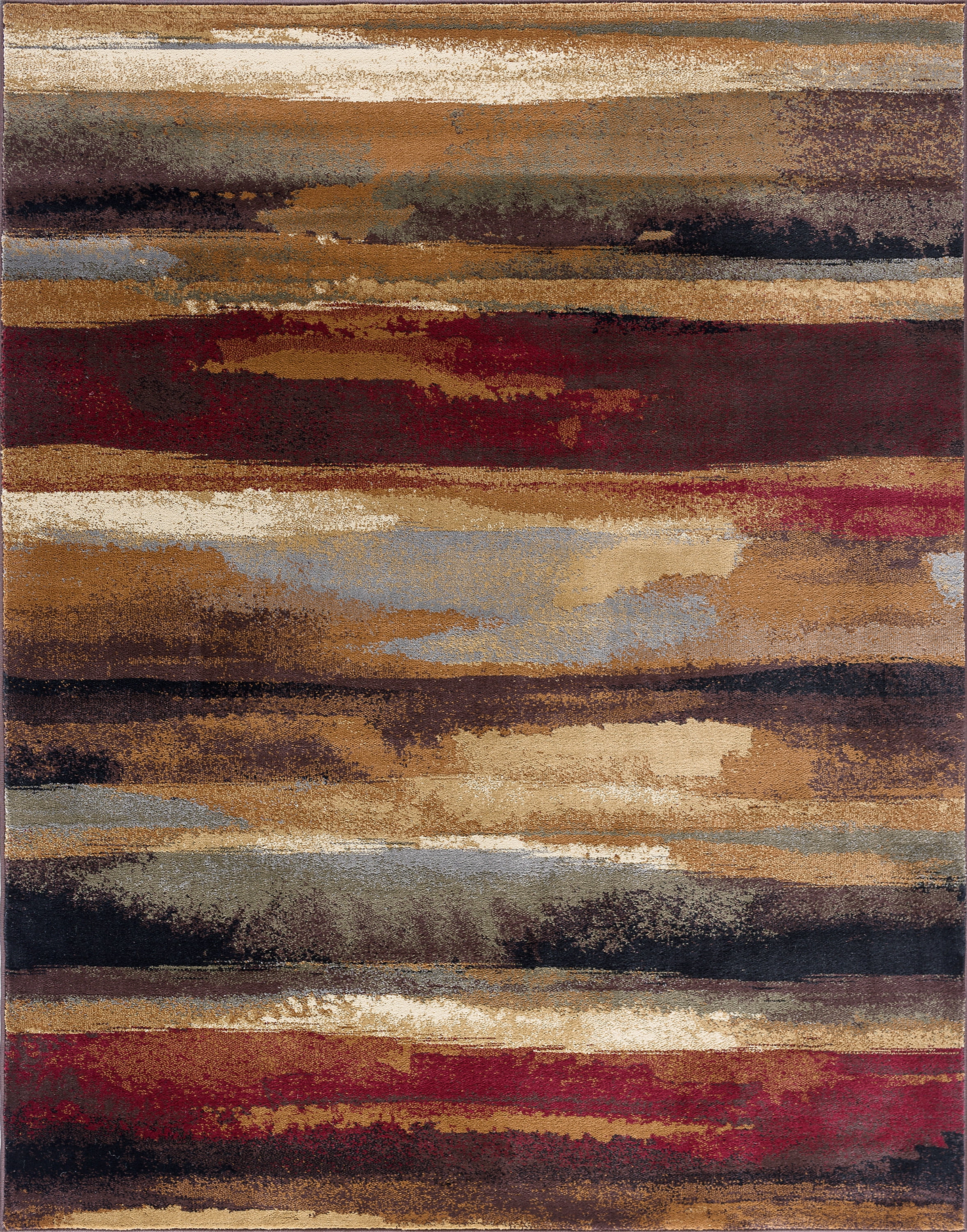 Festival Contemporary 5' x 7' Multi-Color Polypropylene Indoor Area Rug