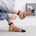 thumbnail image 6 of Uemuo Flamingo Riding a Bicycle Printed Crew Socks, Moisture-Wicking Socks, Athletic Socks for Men Breathable Cushion Socks Casual Sport Socks for Running Traveling, 6 of 6
