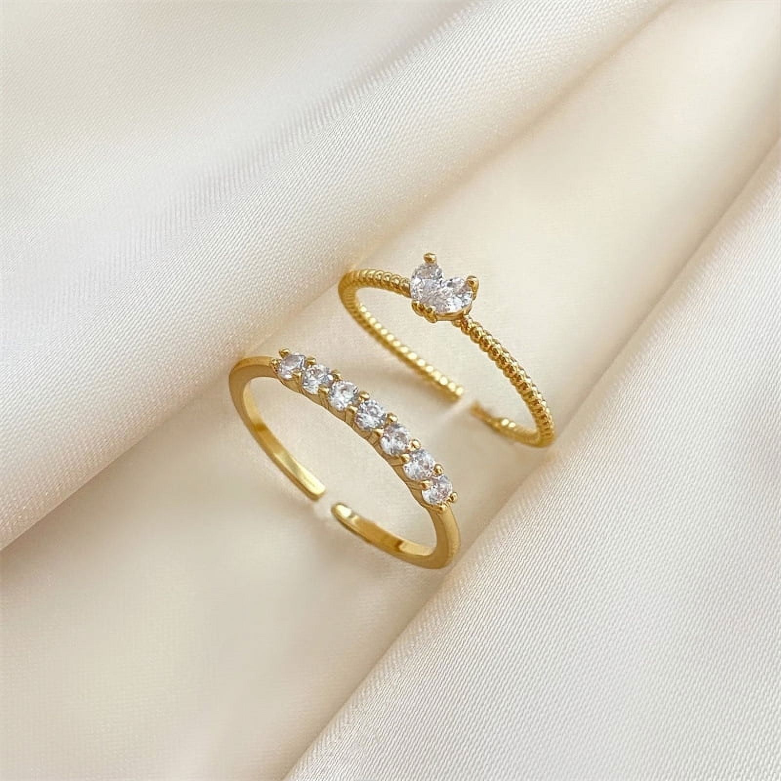 Advanced Zircon Shell Cross Golden Finger Rings Charm Jewelry RCJTXY20 |  Touchy Style