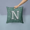 thumbnail image 2 of Monogram Letter Back to School Fabric Decorative Pillow, 2 of 4