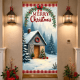 thumbnail image 3 of Decorative Christmas Banner Festive Theme Holiday Decoration Winter Scene Merry Christmas for Holiday Celebration Indoor Decoration Winter Party, 3 of 9