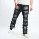 thumbnail image 1 of Pantalones largos para hombre, informales, holgados, de otoño, de color liso, rectos, con bolsillos, de poliéster, 1 of 9