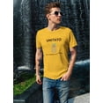 thumbnail image 2 of Funny Character Men Gold T-Shirt, Male Small, 2 of 4