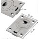 thumbnail image 2 of unique Drawer Handle 2 Pieces,stainless Steel Locker Cabinet Handle Boat Handles Recessed Pull Handle With 8 Screws64 X 46mm, 2 of 5