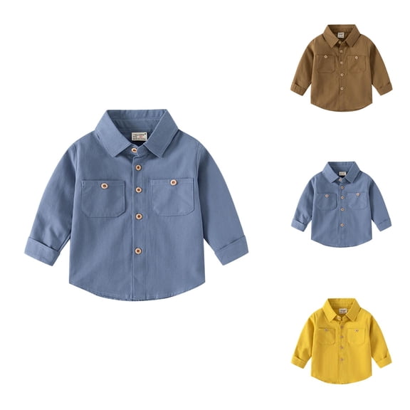 Boys Long Sleeve Shirt Casual Cotton Top for Kids Clothing Boys Long Sleeve T Shirt Spring Outfits Basic Shirt Everyday Wear Boys Clothes