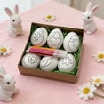 thumbnail image 4 of Eespoir 6 Pcs Easter Eggs for Crafts, DIY Unpainted Eggs - Ready to Paint and Decorate, Decorations Kit with Eggs, for Easter Spring Party Decor, 4 of 6
