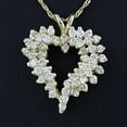 thumbnail image 2 of 14k Yellow Gold Plated 2.50Ct Round Cut Lab Created Diamond Women's Heart Shape Pendant 18", 2 of 4