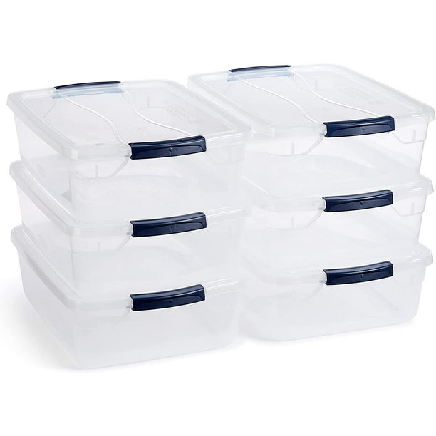 Rubbermaid Under the Bed Wheeled Storage Box 68 Qt Pack of 2 Plastic Containers with DualHinged