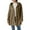 Coffee, variant on Womens Cardigan Hooded Button Down Long Sleeve Casual Solid Color Knit Sweater Jacket For Everyday Comfort Work Cardians