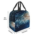 thumbnail image 3 of Salouo White Jellyfish Dansing in the Ocean for Unisex Lunch Bag Leakproof Lunch Tote Large Capacity Reusable Insulated Lunch Box Cooler Lunch Container for Work/Office/Picnic/Travel-Black, 3 of 8