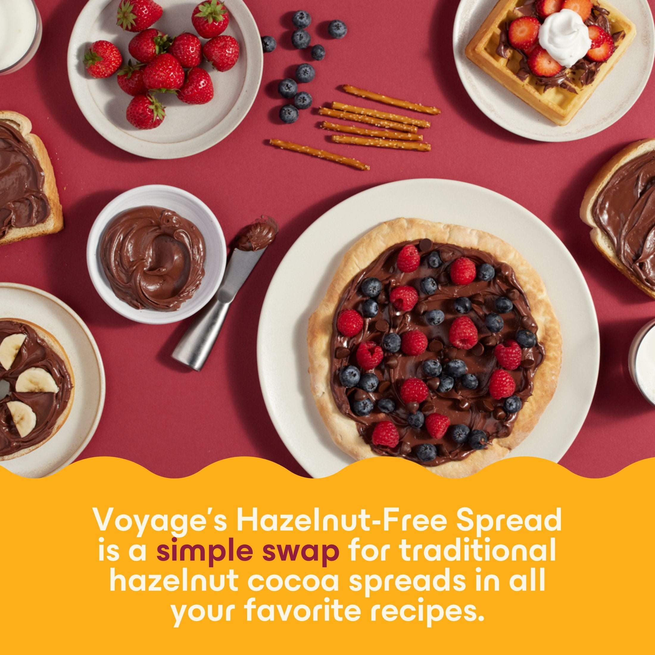 Voyage Foods Plant-Based & Top 9 Allergen-Free Hazelnut-Free Spread 13 oz Jar