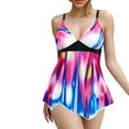 thumbnail image 2 of Économies d'Été Miqool Tankini pour Femmes Maillots de Bain Deux Pièces Contrôle du Ventre Robe de Bain Rembourrée Imprimée Rétro avec Shorty Taille Haute, 2 of 9