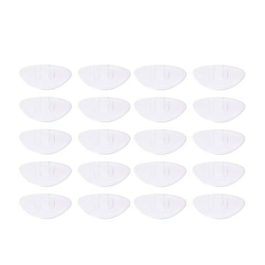 10 Pairs of Silicone Bridge Nose Pad Anti-slip Push-In Silicone Nose Pads for Eyeglasses Glasses (Transparent)