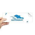 thumbnail image 1 of Autocollant de Fenêtre de Bloc-Notes Bleu Océan Biologie Dauphin Rectangle Autocollant, 1 of 1