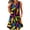 Multicolor, variant on ZHUGeLI Summer Dresses for Women 2024 Casual Short Sleeve Print Flowy Ruffle Hem Beach Sundress Crewneck Tiered Boho Dress