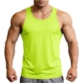 thumbnail image 2 of Domuza Tank Top for Mens Muscle Fit Workout T Shirt Lightweight Vest Casual Gym Sleeveless Shirts Beach Vacation Tank Top Fluorescent Green L, 2 of 6