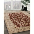 thumbnail image 3 of Ahgly Company Machine Washable Indoor Rectangle Industrial Modern Brown Red Area Rugs, 5' x 7', 3 of 7