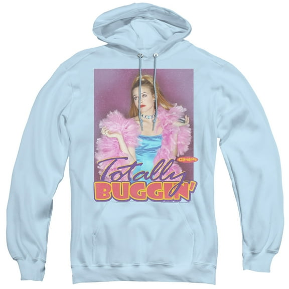 Clueless Totall T-Shirty Buggin Adult Pullover Hoodie Sweatshirt Light Blue