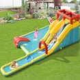 thumbnail image 4 of Costway Casa Inflable de Rebote Infantil Parque Acuático con Doble Tobogán Juego de Baloncesto Pistola de Agua Pared de Escalada 622 x 335 x 225 cm, 4 of 10