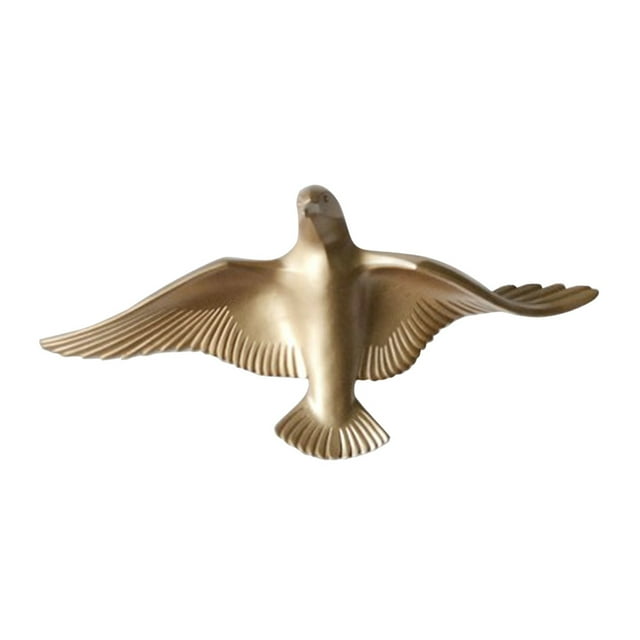 DOLITY Creative Resin Seagull Shaped Bedroom TV Background Wall Decorations D Gold