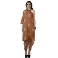 thumbnail image 5 of Moomaya Designer Printed One Shoulder Bell Sleeve Kurti w/ Pants Ethnic Clothing Sets For Women, 5 of 7