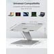 thumbnail image 2 of Soporte Laptop AboveTEK, Elevador Computadora Portátil Ajustable, Ergonómico, Aluminio, MacBook Pro, Air, HP, 17", Plateado, 2 of 3