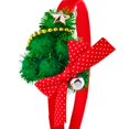 thumbnail image 2 of Lux Accessories Red Green Festive Christmas Xmas Garland Bow Star Headband, 2 of 5