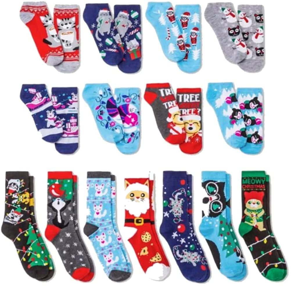 Disney Women's 12 Days of Christmas Socks Size 4-10 Advent Calendar Sold Out NEW 