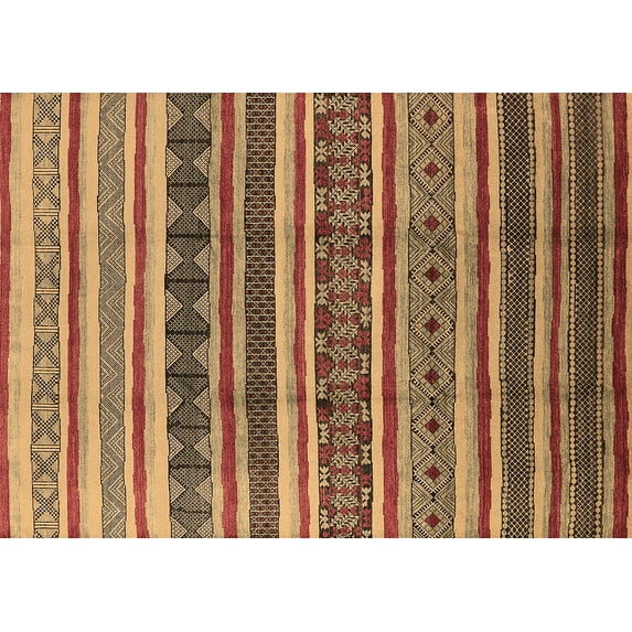 Ahgly Company Indoor Rectangle Solid Brown Modern Area Rugs, 6' x 9'